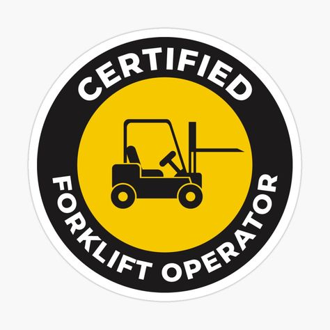 Get my art printed on awesome products. Support me at Redbubble #RBandME: https://www.redbubble.com/i/sticker/trained-certified-forklift-operator-safety-matters-by-Mqyou/119401437.JCQM3?asc=u Forklift Certified, Successful Tips, Forklift Training, Car Safety, Brand Collection, Coloring Stickers, Caterpillar, Sticker Design, Vinyl Decal Stickers