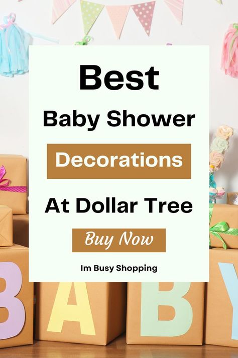 Throw a Baby Shower on a Budget with Dollar Tree! Dollar Tree Baby Shower Decorations, Baby Shower Dollar Tree, Baby Shower On A Budget, Shower On A Budget, Planning A Baby Shower, Clever Organizer, Dollar Tree Decor, I'm Busy, Baby Shower Planning