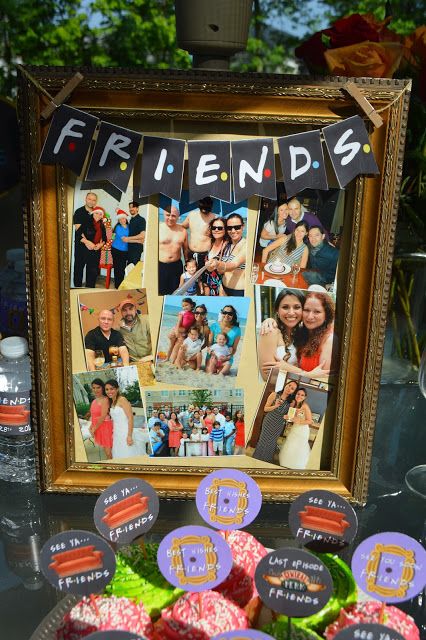 Friends Themed Birthday Gifts, Friends Theme Bday Party, Friends Party Theme Ideas Diy, Friends Theme Decorations, Birthday Party Friends Theme, 40th Birthday Friends Theme, Friends Themed First Birthday, Friends Themed Party Birthday Ideas, Friends Themed 40th Birthday Party