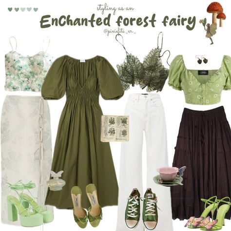 Fairy Garden Party Outfit, Clothing Mood Boards, Fairycore Outfit, Spring Casual Outfits, Garden Party Outfit, Fairy Garden Party, Fairy Style, Inspo Fits, Fairy Fashion