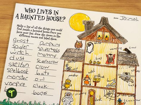 Halloween Phonics Activities 2nd Grade, Halloween 2nd Grade, Halloween 2nd Grade Activities, 2nd Grade Halloween Activities, Halloween School Activities, Halloween Craftivity, Halloween Literacy, Task Cards Free, Writing Center Activities