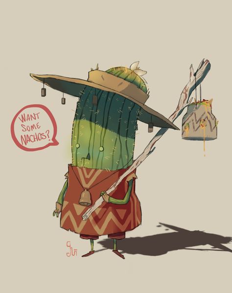 Cactio, the nachos merchant Dnd Salamander, Salamanders, Art And Illustration, 판타지 아트, 영감을 주는 캐릭터, Illustration Character Design, Character Design References, Dnd Characters, Creature Design