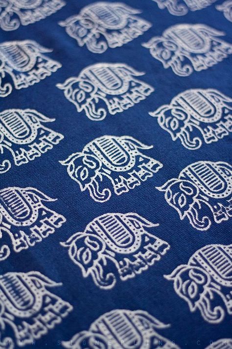 Elephant Block Print, Textile Designing, India Textiles, Indian Designs, Amazing India, Block Printed Textiles, Festival Gifts, Indian Patterns, Indian Elephant