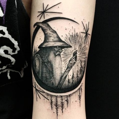 Witches Tattoo, Gandalf Tattoo, Hobbit Tattoo, Tolkien Tattoo, Tatuaje Studio Ghibli, Wizard Tattoo, Lotr Tattoo, Lord Of The Rings Tattoo, Nerdy Tattoos