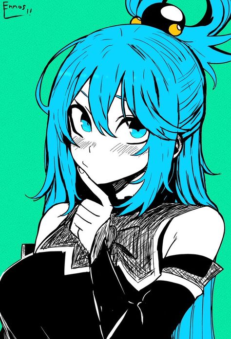 Aqua Pfp Konosuba, Konosuba Aqua Fanart, Aqua Sama, Konosuba Aqua, Aqua Konosuba, Aqua Art, Aquaman, Anime Kawaii, Anime Art