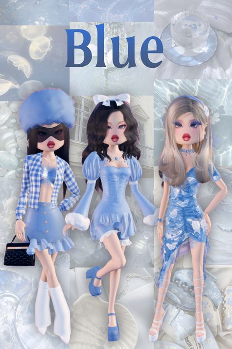 DTI blue theme 💨 Blue Dti Outfit Idea, Dti Blue Outfit Theme, Blue Theme Dress To Impress, Fav Color Dress To Impress, Dress To Impress Theme Girly, Blue Outfit Dress To Impress, Dress To Impress Girly Theme, Girly Outfits Dress To Impress, Blue Dti Outfit