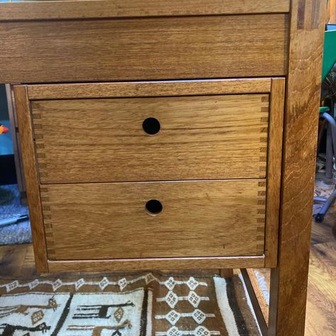 💥New arrival Danish modern 1960s teak writing desk restored to new like condition. *Features sliding draws on wooden track to accommodate both left and right hand users/ open hole finger pull design/ beautiful box joinery style accents and dovetail drawer fronts (both hallmarks of Scandinavian furniture design)🇩🇰 • ✨Vintage chrome & Cane Cantilever Cesca chair sold separately 18” x 18” x 34” H • 💥Open today 11-6pm! . . #danishmodernfurniture #danishdesign #scandinavian #scandinaviandesign #s... Box Joinery, Cesca Chair, Scandinavian Furniture Design, Danish Modern Furniture, Finger Pull, Scandinavian Furniture, Dovetail Drawers, Drawer Fronts, Writing Desk