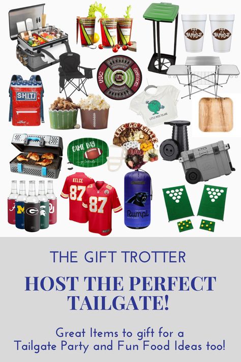 Want to bring a fun gift next time you are invited to a tailgate party?! Gift one of the items on my Tailgate Ready post or make some yummy tailgate food (ham biscuits, burger sliders or pimento cheese) I included in my post. You can also buy some of these items for your next tailgate or think ahead and use this gift guide for men’s gifts. I included great cooking gifts, teen gifts and sports fan gifts. Get Gifting by clicking the link here! Tailgate Auction Basket, Tailgating Gift Basket Ideas, Tailgate Basket Ideas, Tailgate Gift Basket, Tailgate Party Ideas, Outdoor Gift Ideas, Football Tailgate Party, Ham Biscuits, Tailgate Snacks