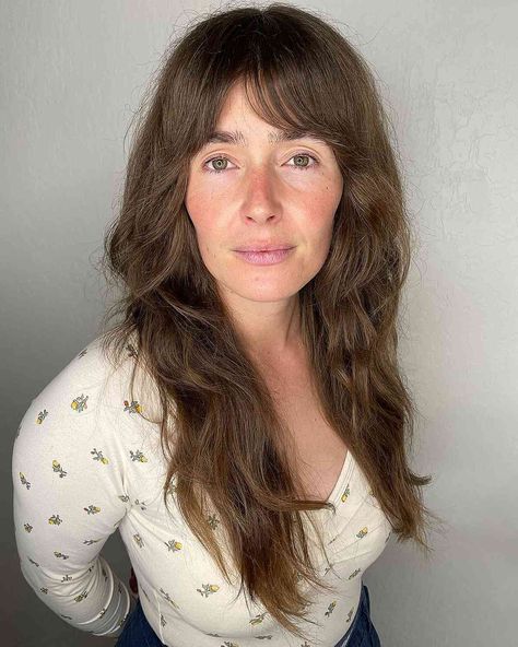 Women 40 Hairstyles, Long Shag Haircut With Bangs Over 40, 30 Yr Old Hairstyles For Women, Long Hair With Fringe Over 40, Brown Hair Women Over 40, Long Hair With Bangs And Layers Over 40, Long Hair In 40s, 40 Year Old Hairstyles 2023, Long Hairstyles Over 40 New Looks