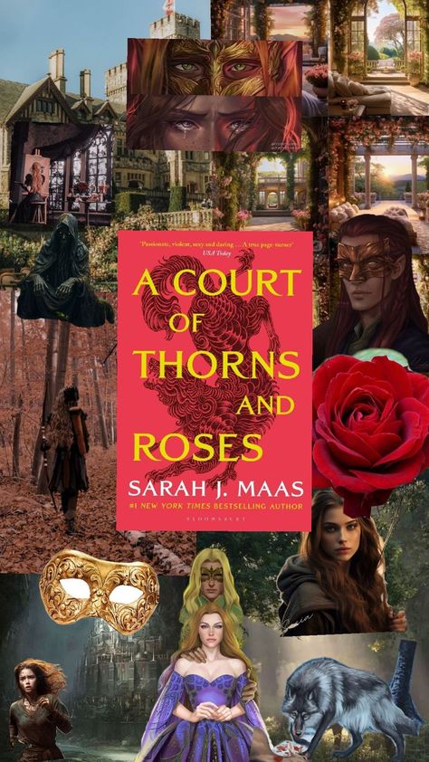 A collage inspired by A Court of Thorns and Roses by Sarah J. Maas A Thorn Of Courts And Roses, Feyre A Court Of Thorns And Roses, A Court Of Thorns And Roses, Fall Reads, Fantasy Vibes, Books Inspiration, Epic Fantasy Books, Book Vibes, Book Fanart