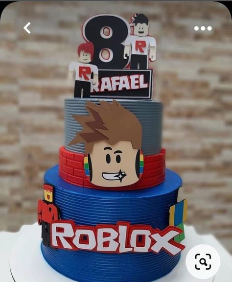 Roblox Birthday Cake, Cake Designs For Boy, Roblox Studio, Robot Birthday Party, Red Birthday Party, Roblox Cake, Superhero Cake, Roblox Gifts, 10th Birthday Parties