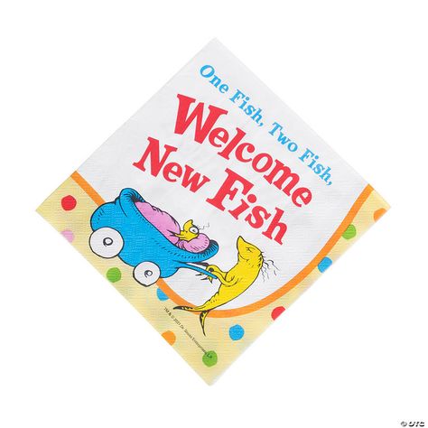 One fish, two fish, welcome new fish! An essential addition to your baby shower party supplies, serve these napkins alongside tasty treats to welcome new ... Fishing Baby Shower Theme Decorations, Fishing Theme Baby Shower Ideas, Adoption Finalization Party, Dr Seuss Baby Shower Decorations, Dr Seuss Baby Shower Ideas, Adoption Finalization, Baby Shower Luncheon, Fishing Baby Shower Theme, Dr Suess Baby