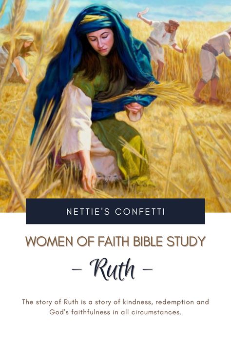 The story of Ruth is a story of kindness, redemption and God's faithfulness in all circumstances. Ruth Bible Study, Ruth Bible, The Story Of Ruth, Strength Bible, Bible Object Lessons, Study Topics, Learn The Bible, Bible Study Topics, Bible Study Help