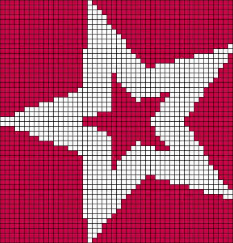 Star Crochet Pattern Grid, Crochet Star Pixel Pattern, Crochet Patterns Chart, Spiral Alpha Pattern, Crochet Star Graph, Crochet Graphics Pattern, Star Pixel Pattern, Small Pixel Grid Crochet, Sonny Angel Alpha Pattern