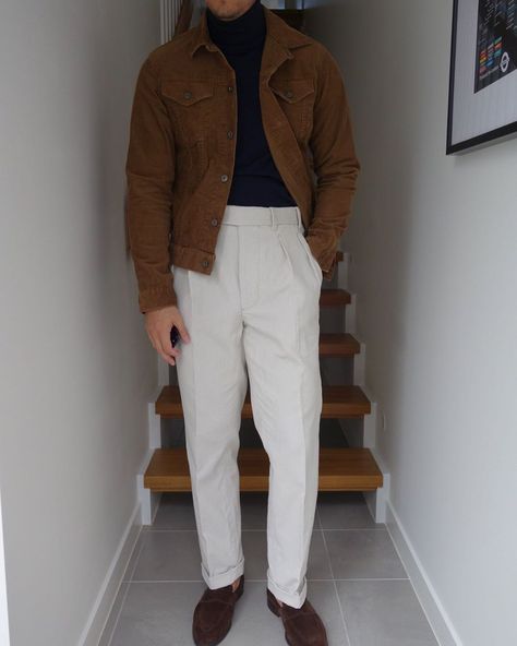 Beige Corduroy Pants Outfit Men, White Corduroy Pants Outfit Men, Corduroy Pants Outfits Men, Curdory Pants Outfit, Corduroy Pants Outfit Mens, Bootcut Pants Outfit, White Jacket Outfit, Corduroy Pants Outfit, Summer Suits Men