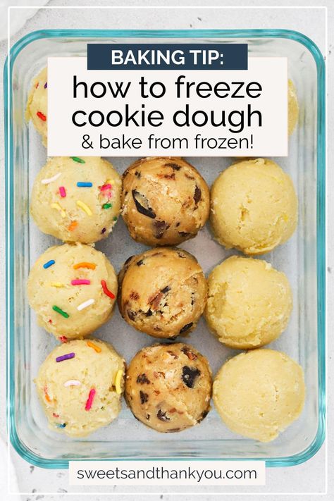 Freezable Cookie Dough, Cookies You Can Freeze, Freezer Cookie Dough, How To Bake Cookies, Freeze Cookies, Freeze Cookie Dough, Freezable Cookies, Freezer Cookies, Gluten Free Cookie Dough