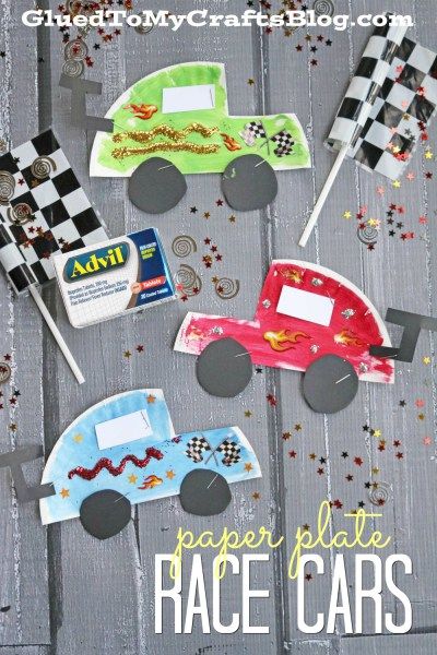 #ad Paper Plate Race Cars - Kid Craft Idea with #RaceDayRelief @walmart School Glue Crafts, Race Car Craft, Cars Preschool, Race Car Themes, Transportation Crafts, Paper Plate Crafts For Kids, Car Craft, Kid Craft, Paper Plate Crafts