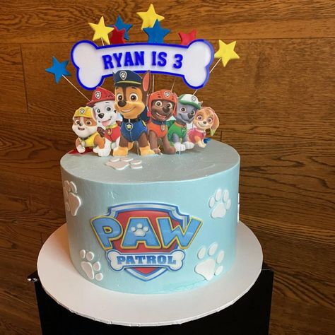 Paw Patrol Simple Cake, Simple Paw Patrol Cake, Paw Patrol Cake Decorations, Paw Cake, Paw Birthday, Paw Patrol Birthday Cake, London Cake, 4th Birthday Cakes, Paw Patrol Cake