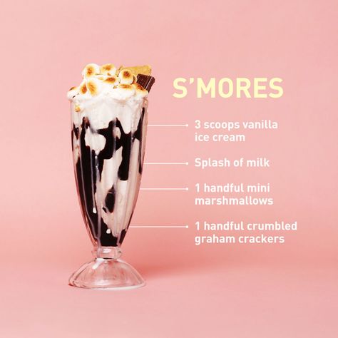 9 Killer Milkshakes to Rock Your Summer Milkshake Recipe Easy, Homemade Milkshake, Best Milkshakes, Flavored Marshmallows, Milkshake Recipe, Diy Drinks, Recipes With Marshmallows, Starbucks Drinks Recipes, Chocolate Milkshake