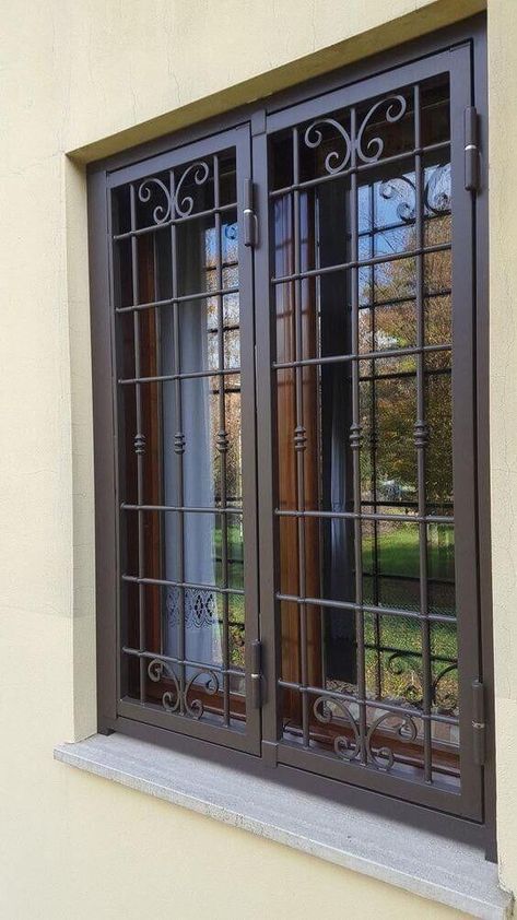 Elegant Window Grill Designs Ideas For Homes - Engineering Discoveries درابزين السلم, Iron Window Grill, Modern Window Design, Modern Window Grill, Home Window Grill Design, Window Grill Design Modern, House Window Design, Window Bars, Iron Door Design