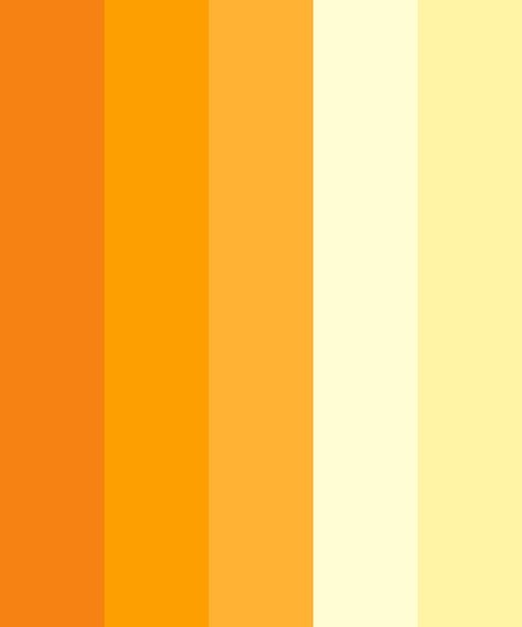 Oranges with Cream Color Palette Yellow And Cream Color Palette, Cream Yellow Color Palette, Orange And Cream Color Palette, Sun Color Pallete, Yellow And Orange Palette, Soft Orange Color Palette, Color Palette For Yellow, Cream Pallete Color, Sun Colour Palette