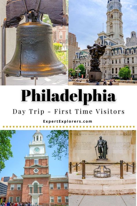 Easy walking itinerary for a day trip to Philadelphia, full of historical and cultural first-time visitor essentials that make Philly unique. It's the perfect city break in the north-east. Via ExpertExplorers.com | #Pennsylvania #Philadelphia #Citybreak #daytrip Philadelphia Historical Sites, Philadelphia Things To Do, Trip To Philadelphia, Northeast Road Trip, Philadelphia History, Pennsylvania Philadelphia, 1 Day Trip, Washington Dc Trip, Historic Philadelphia