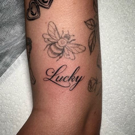 Lucky 🍀 Done at @capital.tattoo If you would like your own lucky tattoo 😝 send me a DM or email to book in! I have time in august available. . . . . #finelinetattoo #scripttattoo #scripttattoomelbourne #finelinetattoomelbourne #luckytattoo #fonttattoo #fancyscript #simplescript #lucky #finescripttattoo #delicatetattoo Lucky Me Tattoo, Lucky Girl Tattoo, Lucky Tattoo Word, Lucky You Tattoo, Lucky Tattoo Symbols, Lucky Tattoo, Tattoo Board, Fancy Script, Delicate Tattoo