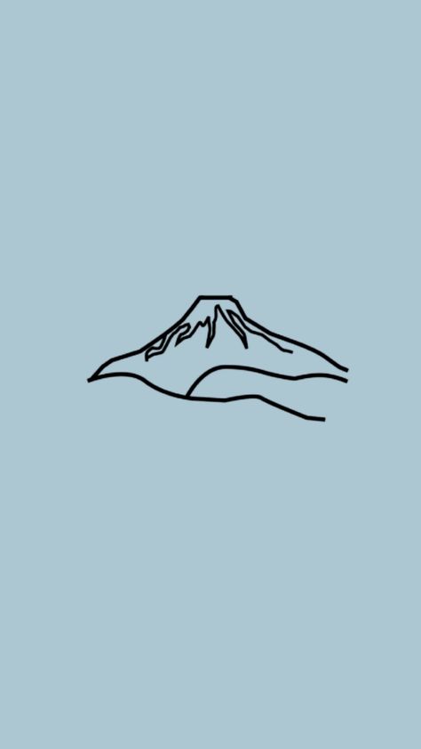 Tiny Volcano Tattoo, Simple Volcano Tattoo, Volcano Line Art, Small Volcano Tattoo, Tenerife Tattoo Ideas, Guatemala Tattoo Ideas Design, Glacier Tattoo, Icelandic Tattoo Ideas, Volcano Tattoo Minimalist