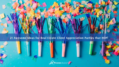 Real Estate Party Ideas, Appreciation Event Ideas, Client Appreciation Party, Client Appreciation Events, Real Estate Training, Client Appreciation, Customer Appreciation, Event Ideas, Fun Events