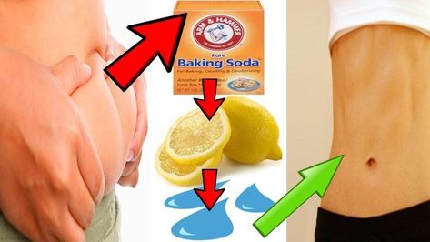 HOW TO LOSE BELLY FAT WITH BAKING SODA Providing various health benefits, and considered one of the most beneficial and versatile ingredients ever, baking soda has many uses.   Most of us use it or eat it every day, in the making of the bread or cakes.  Its also used in the cosmetics industry, and as a natural remedy  Still, very few people know that this ingredient can be used to lose some extra pounds, if you have them of course. The baking soda has been growing in popularity in health forums, Baking Soda Lemon Juice, Lose Belly Fat Quick, Lose Stomach Fat Fast, Baking Soda Benefits, Baking Soda And Lemon, Homemade Syrup, Lose Lower Belly Fat, Baking Soda Uses, Lose Belly Fat Workout