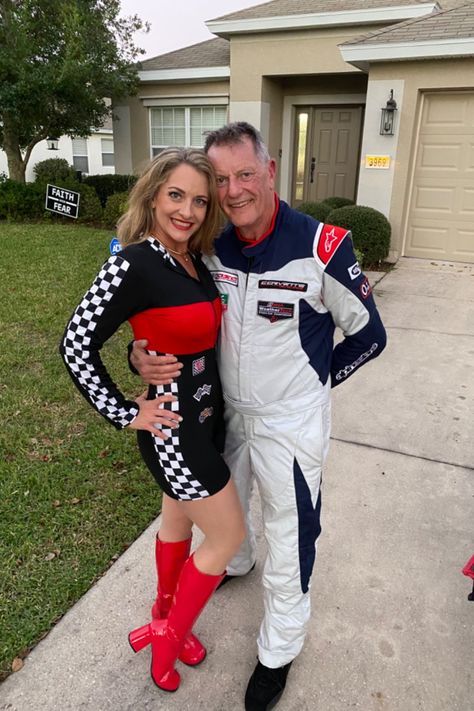 Racecar Driver Couples Costumes Racecar Driver Halloween Costume, Race Car Driver Halloween Costume, Race Car Driver Costume, Cars Women, Racecar Driver, Jumper For Women, Race Car Driver, Women Costumes, Car Driver