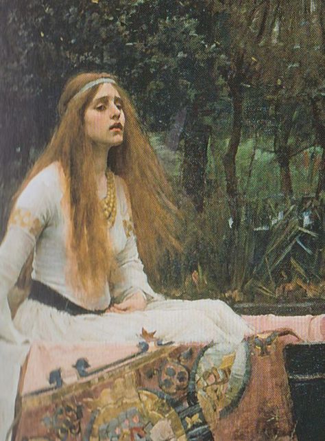 Pre Raphaelite Art: The Lady (detail) John William Waterhouse "The Lady of Shallot" Waterhouse Paintings, John Waterhouse, Lady Of Shalott, Art Mini Toile, Pre Raphaelite Paintings, The Lady Of Shalott, Pre Raphaelite Art, John Everett Millais, John William Waterhouse