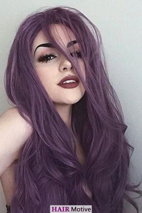 Purple hair might not be for everyone, but it’s an actually excellent color idea for anyone looking for a serious change! Pastel Purple Hair, Makeup Lips, Hair Streaks, Hair Color Pastel, Hair Color Purple, Short Hair Color, Hair Color Blue, Hair Dye Colors, Red Hair Color