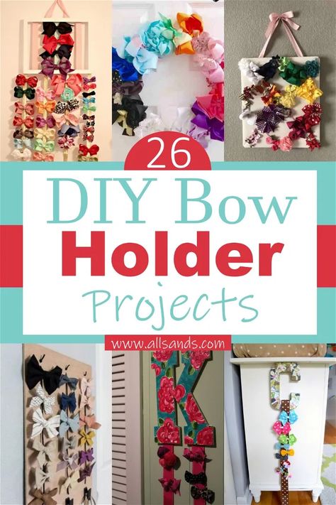 There are plenty of reasons to make your own DIY bow holder. If you're a crafter, you can save money by repurposing something you already own (or at least finding a cheap alternative to the overpriced holders sold in stores). How To Store Hair Bows, Bow Hanger Diy, Bow Holder Ideas, Homemade Christmas Gifts For Friends, Bow Holder Diy, Wooden Rings Craft, Diy Hair Bow Holder, Diy Bow Holder, Tutu Bow Holders