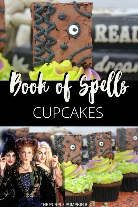 Hocus Pocus Cupcakes, Chocolate Fudge Cupcakes, Halloween Sweet Treats, Halloween Food Cupcakes, Halloween Party Drinks, Purple Food Coloring, Dessert Recipes For Kids, Candy Eyeballs, Purple Pumpkin