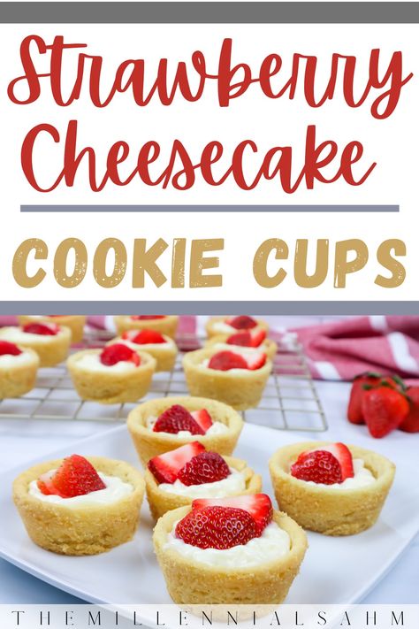 Cheesecake Cookie Cups, Easy Meal Recipes, Easy Baking Recipe, Easy Home Meals, Pillsbury Cookie Dough, Sugar Cookie Cheesecake, Cookie Dough Cups, Sugar Cookie Dough Recipe, Pillsbury Sugar Cookies