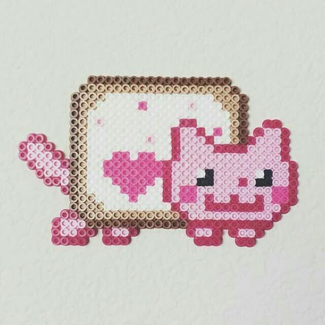 Cat Perler Beads, Faith Craft, Melty Bead Designs, Cat Beads, Easy Perler Beads, Perler Designs, Neon Cat, Hamma Beads Ideas, Easy Perler Bead Patterns