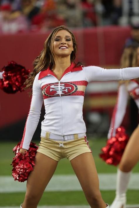 Jo Team, 49ers Cheerleaders, Ian Falconer, 49ers Faithful, The Cheerleaders, Cheerleader Outfit, College Cheerleading, San Francisco 49ers Football, Cheer Leaders