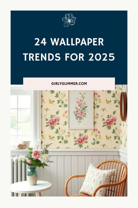 Floral wallpaper and cozy decor in a stylish room setting. Prepasted Wallpaper Ideas, Wallpapered Bookshelves, Dining Room Wallpaper Modern, Home Wallpaper Ideas, Wallpaper Nook, Wallpapering Ideas, Dining Room Wallpaper Ideas, Living Room Wallpaper Ideas, Wallpaper Stripe