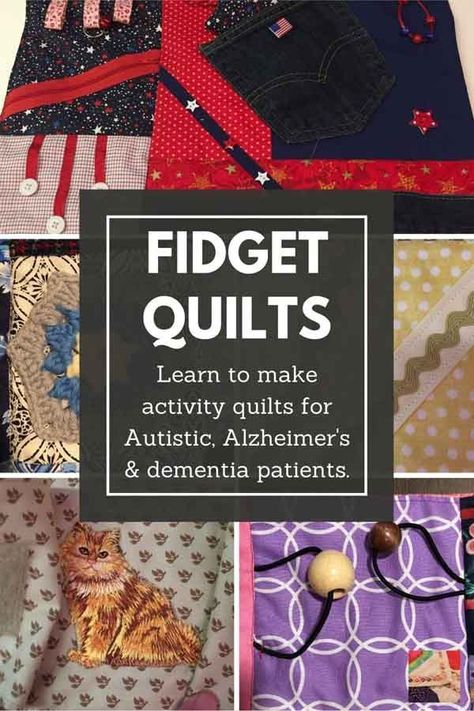 Fidget Blankets How To Make A, Lap Quilts For Elderly, Patchwork Ideas Projects, Lap Blankets For Elderly, Activities For Alzheimers Patients, Fidget Boards, Fidget Quilt Alzheimers Patterns, Activity Blankets For Alzheimers, Sensory Blanket Alzheimers Diy