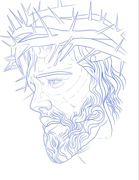 Jesus Tattoo Design For Men, Jesus Tattoo Stencil, Half Sleeve Tattoos Sketches, Chest Tattoo Drawings, Jesus Tattoo Design, Arm Tattoos Drawing, Cross Coloring Page, Jesus Art Drawing, Chicano Tattoos Sleeve