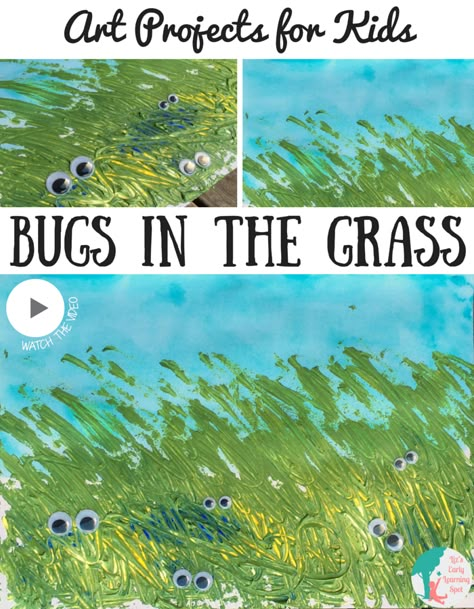 Insect Art Projects, Bug Activities, Insects Preschool, Bugs Preschool, Grass Art, Preschool Art Projects, Spring Art Projects, Art Project For Kids, April Art