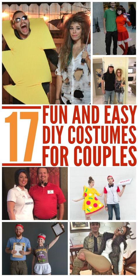 Who says Halloween is just for kids? Couples can go to their own Halloween parties and totally rock the costume competition with these awesome couples costumes. Costume Halloween Duo, Easy Diy Couples Costumes, Homemade Couples Costumes, Costumes Faciles, Couple Halloween Costume, Easy Couple Halloween Costumes, Easy Couples Costumes, Meme Costume, Halloween Costumes Diy Couples