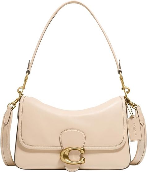 Cream Coach Handbag Tabby Shoulder Bag, Coach Tabby, Leather Duffle, Coach Leather, Leather Wristlet, Stylish Bag, Coach Purses, Coach Handbags, Smooth Leather