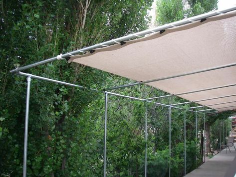 Terrace Shade, Patio Shade Covers, Deck Shade, Pergola Diy, Pergola Swing, Backyard Canopy, Pergola Attached To House, Patio Cover, Patio Canopy