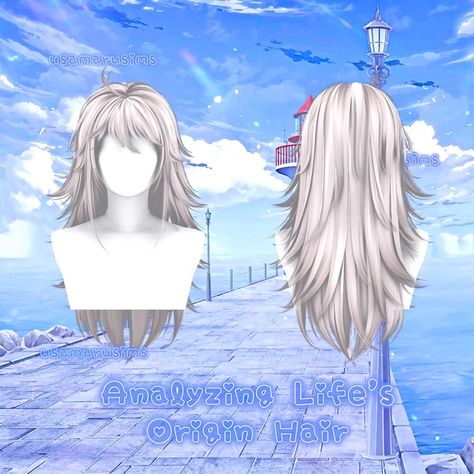 ❀ Analyzing Life's Origin Hair ❀ | Patreon Jellyfish Sims 4 Cc, Sims Cc Anime Hair, Sims 4 Cc Dog Ears And Tail, Sims 4 Shining Nikki Cc, Sims4 Cc Vampire, Anime Hair Sims 4, Sims 4 Cc Mermaid Tail, Sims 4 Angel Wings, Anime Cc Sims 4