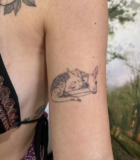 Two Headed Fawn, Fawn Tattoo, Double Portrait, Funky Tattoos, Deer Tattoo, Dainty Tattoos, Baby Tattoos, Aesthetic Tattoo, Dream Tattoos