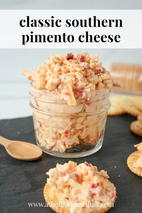 Southern Style Pimento Cheese, Home Made Pimento Cheese, Paminto Cheese Homemade, Diy Pimento Cheese Recipe, Pomintoe Cheese Recipe, Southern Lunch Ideas, Pimento Cheese With Cream Cheese, Easy Pimento Cheese Recipe, Best Pimento Cheese Recipe