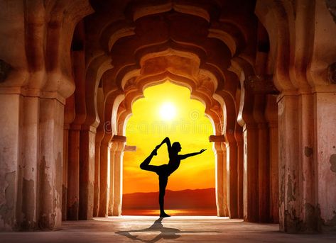 Yoga silhouette in temple. Man silhouette doing yoga in old temple at orange sun , #SPONSORED, #temple, #Man, #Yoga, #silhouette, #yoga #ad Yoga History, Yoga India, Yoga Pictures, Smart Living, Yoga Retreat, Best Yoga, Incredible India, India Travel, Yoga Inspiration