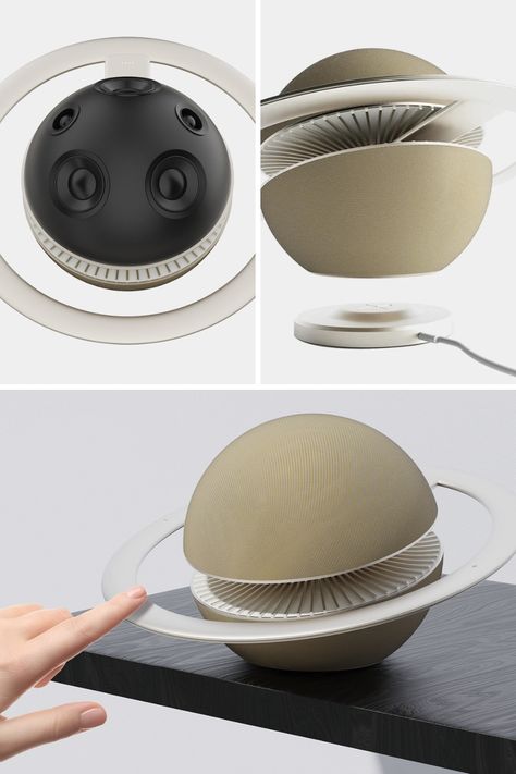 Saturn-Inspired Bluetooth Speaker is a Sculptural Marvel with Superior Sound. Learn More! Circular Product Design, Wall Speakers, Visual Literacy, Cmf Design, 3d Type, Cool Bluetooth Speakers, Appliances Design, Design Engineering, In Wall Speakers